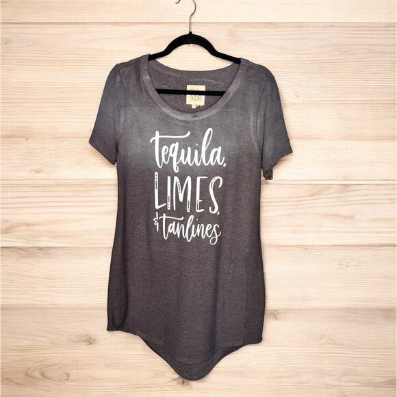 NEW Chaser Short Sleeve Ombré T-Shirt Dress Tequila, Limes and Tan Lines Size S - Picture 1 of 8